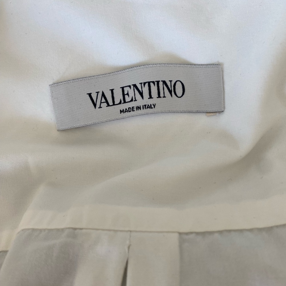 Valentino White Cotton Feather Cuffs Shirt, Italian size 38 - Picture 7 of 9